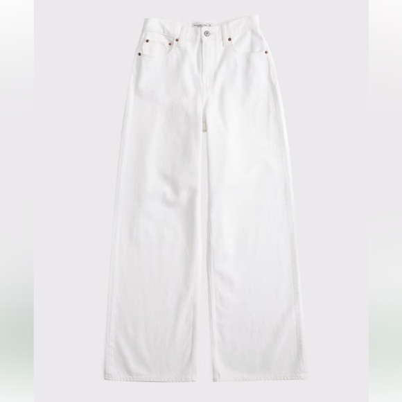 Abercrombie & Fitch Denim - Abercrombie White Wide-Leg Jean